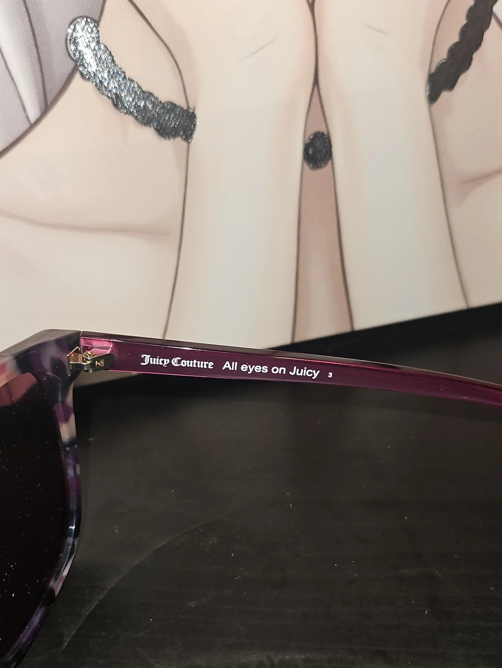 Juicy Couture Cat Eye Sunglasses Pink Tortoise Gradient Lenses NWOT